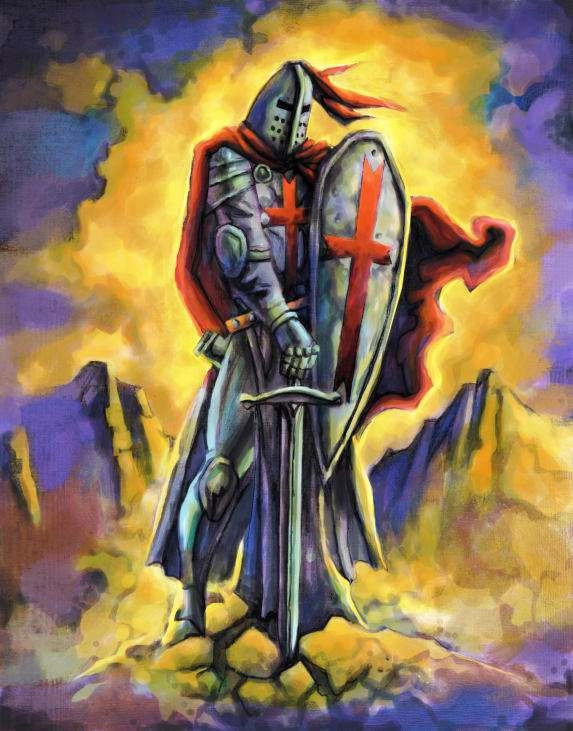 Ilustración de la baraja Caballero 1